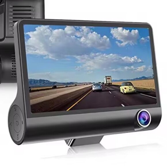 Solobesafe Three Cameras 4inch 3 Lens Car DVR 1080P Auto Camera Triple Lens Car - Picture 2 of 8
